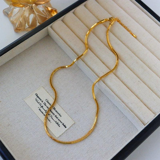 OMG | Minimalist Square Snake Chain Necklace - OMG
