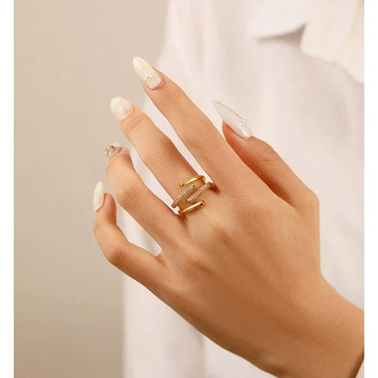 OMG | Pave Zirconia Nail Wrap Ring - OMG